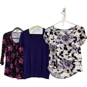 💜 3-Piece Purple & Print Bundle – Petite XS–S – Smoke-Free Home